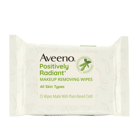 Positively Radiant Oil-Free Makeup Remover Facial Wipes, 25 Count