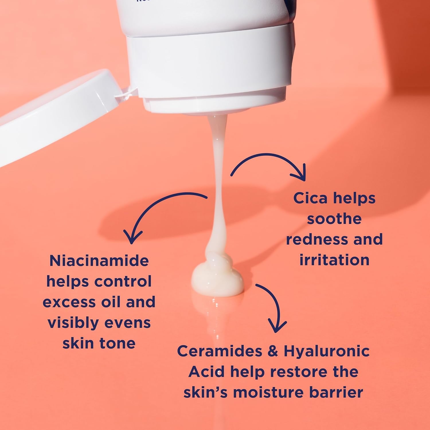 PM Balancing Repair Moisturizer with Niacinamide, Ceramides and Cica, Hydrating Face Moisturizer, Acne Prone Skin and Dry Skin, Non-Comedogenic Night Face Moisturizer, 3 Oz