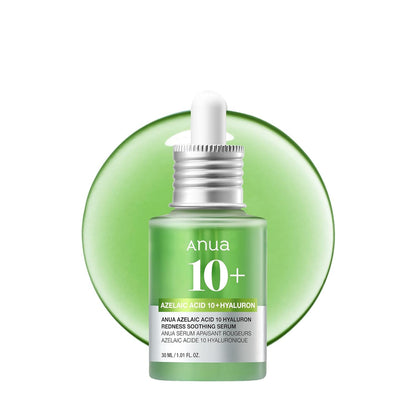 Azelaic Acid 10 Hyaluron Redness Soothing Serum, Facial Serum for Blemish-Prone & Oily-Prone Skin, Lightweight & Hydrating Blemish Care, Hyaluronic Acid, Korean Skincare, 1.01 Fl Oz.