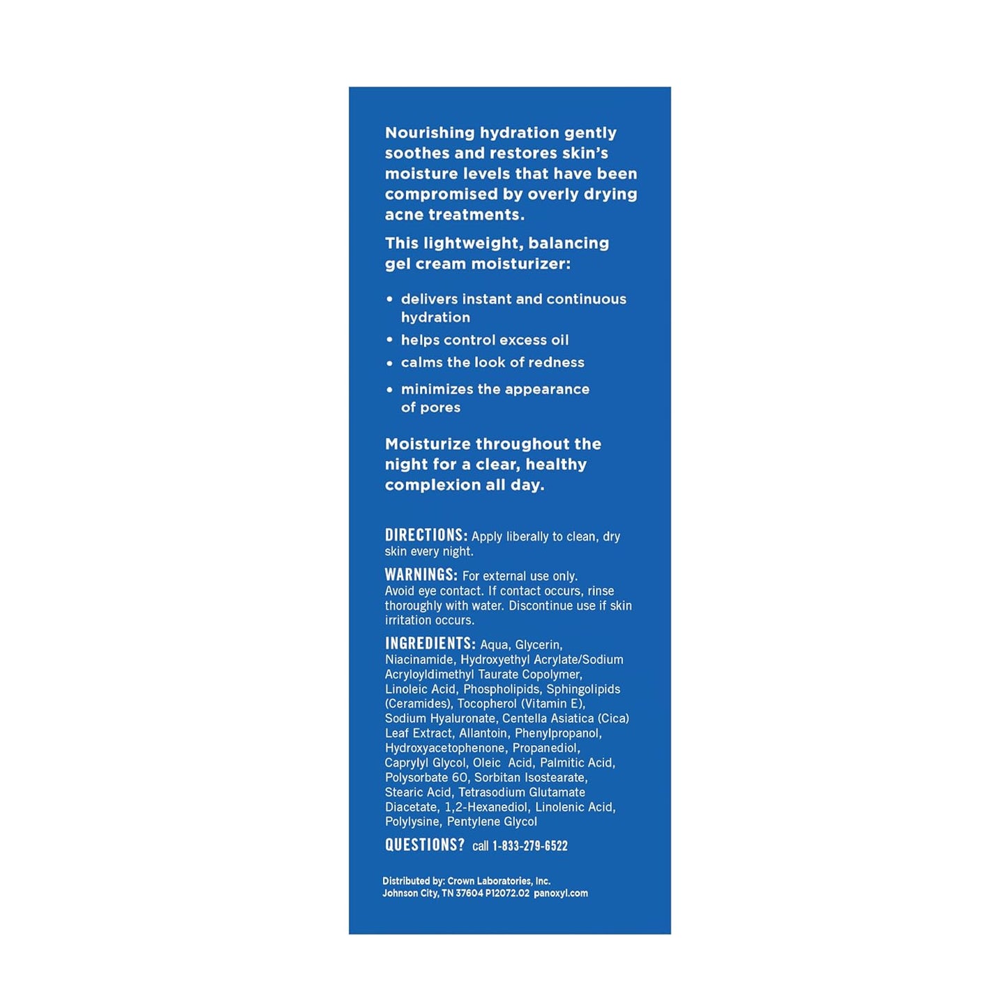 PM Balancing Repair Moisturizer with Niacinamide, Ceramides and Cica, Hydrating Face Moisturizer, Acne Prone Skin and Dry Skin, Non-Comedogenic Night Face Moisturizer, 3 Oz