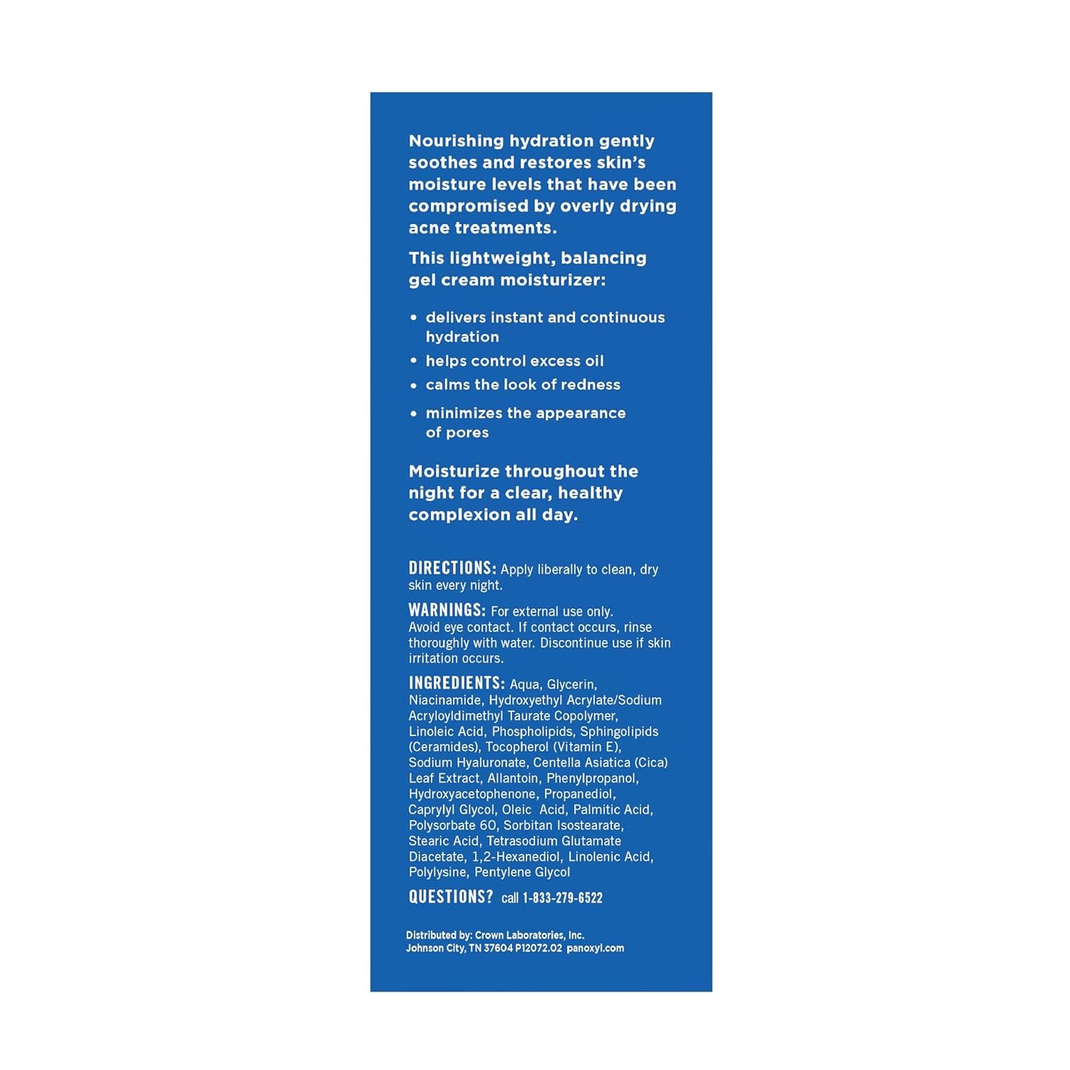 PM Balancing Repair Moisturizer with Niacinamide, Ceramides and Cica, Hydrating Face Moisturizer, Acne Prone Skin and Dry Skin, Non-Comedogenic Night Face Moisturizer, 3 Oz